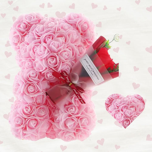 Miś z Róż w Eleganckim Boxie